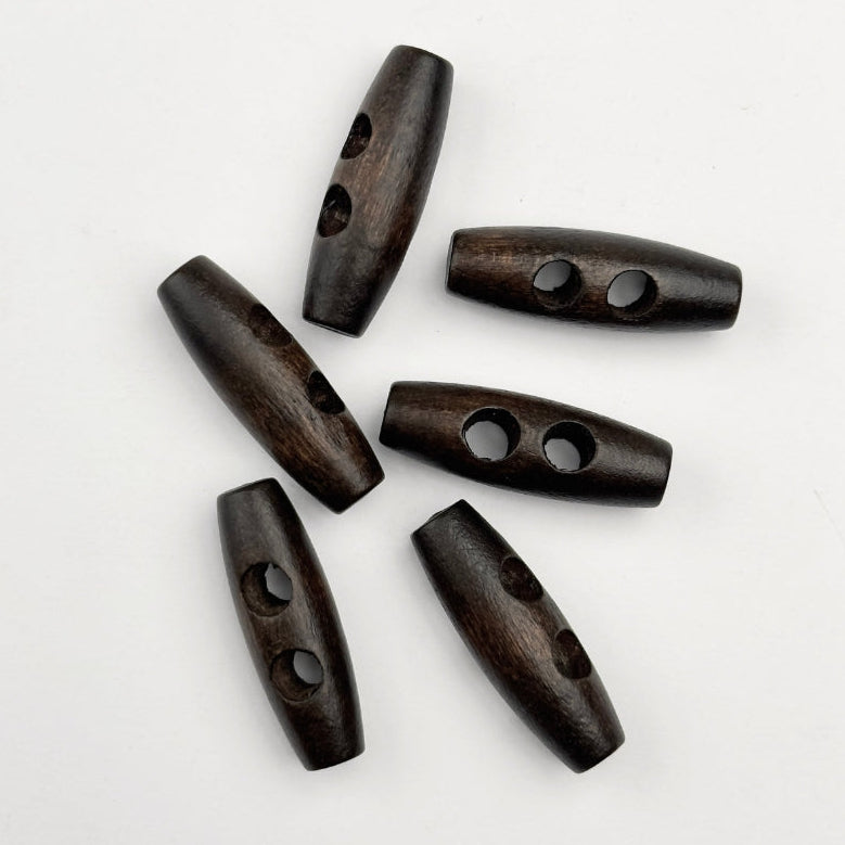 Duffelcoat Button - Dark Wood - 30 mm