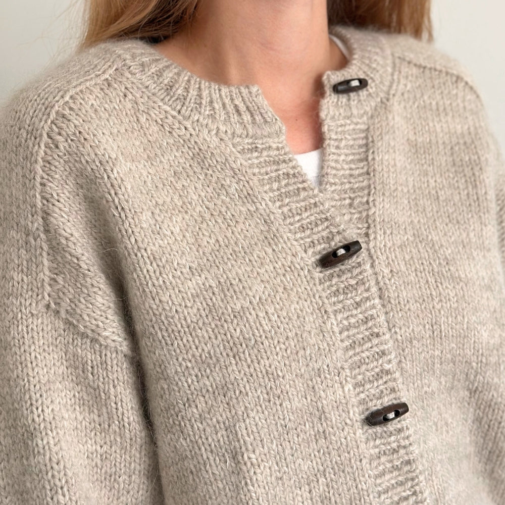 Duffelcoat Knap - Mørk Træ - 30 mm