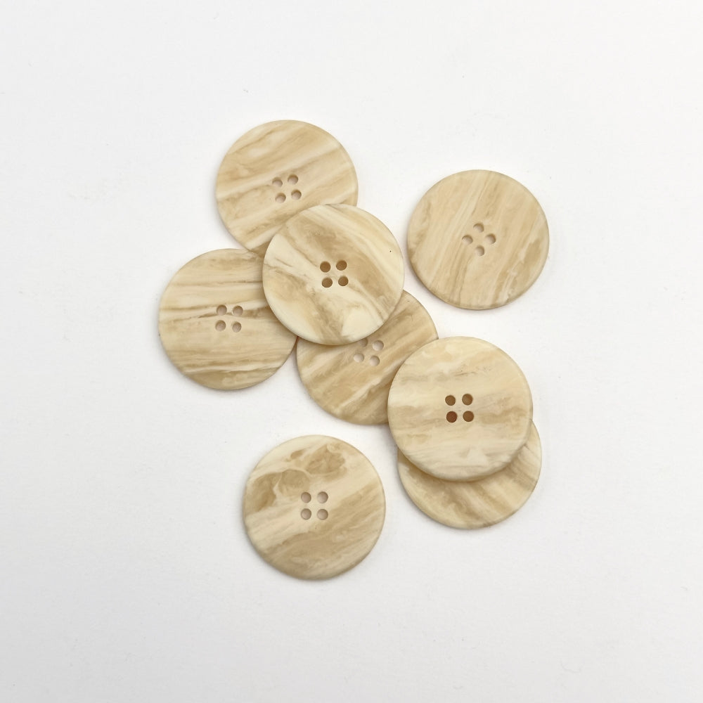 Knap - Meleret Beige - 23 mm