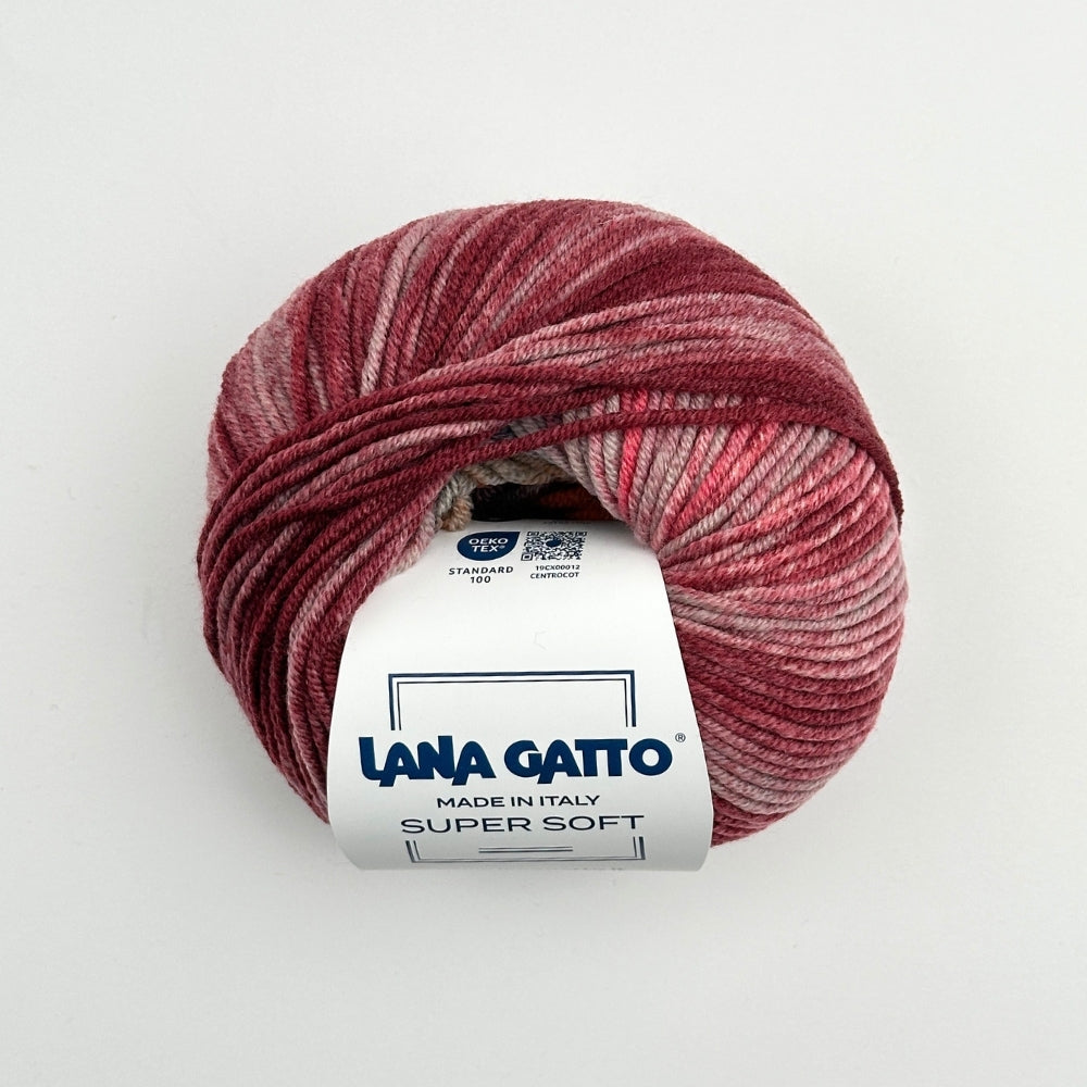 Supersoft Extrafine Merino 100% - Sangria Print - 30994