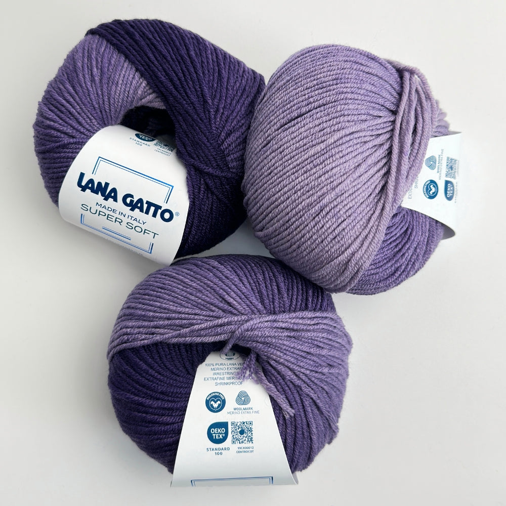 Supersoft Extrafine Merino 100% - Viola Print - 31191