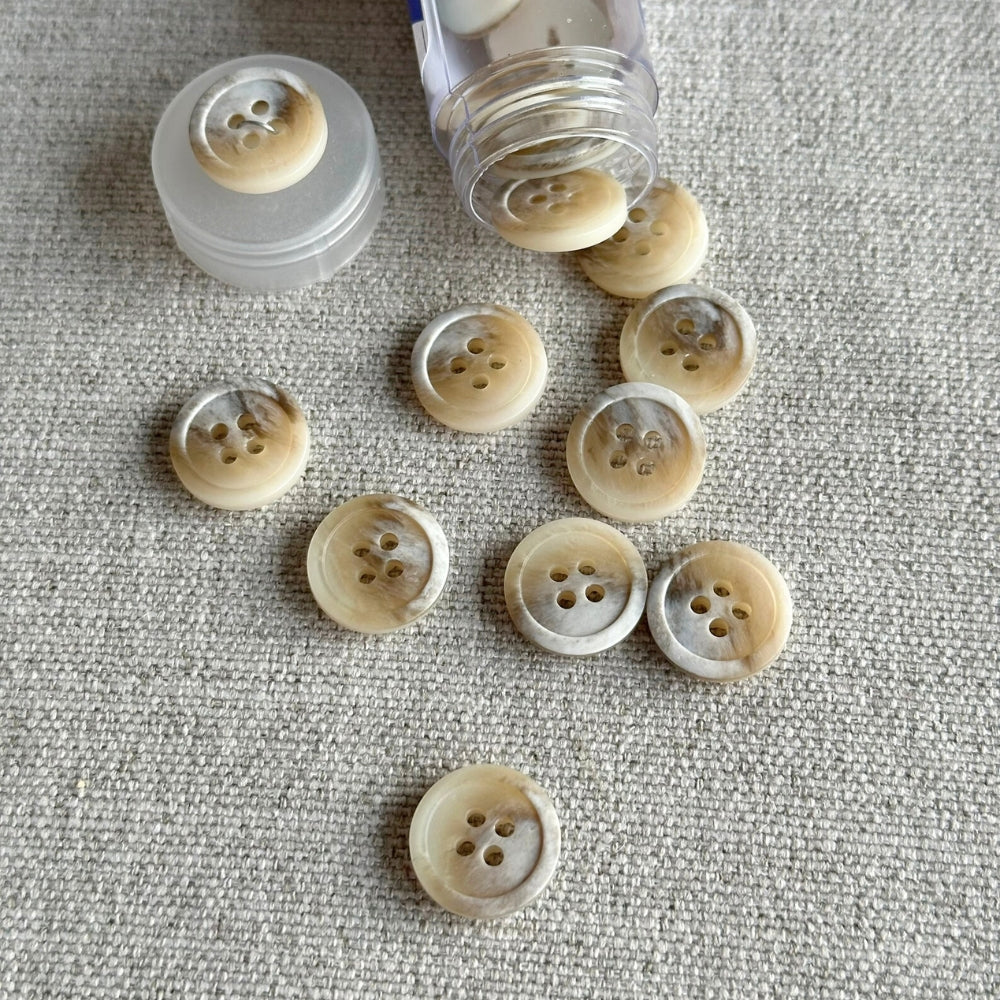Knap - Meleret Natur - 15 mm