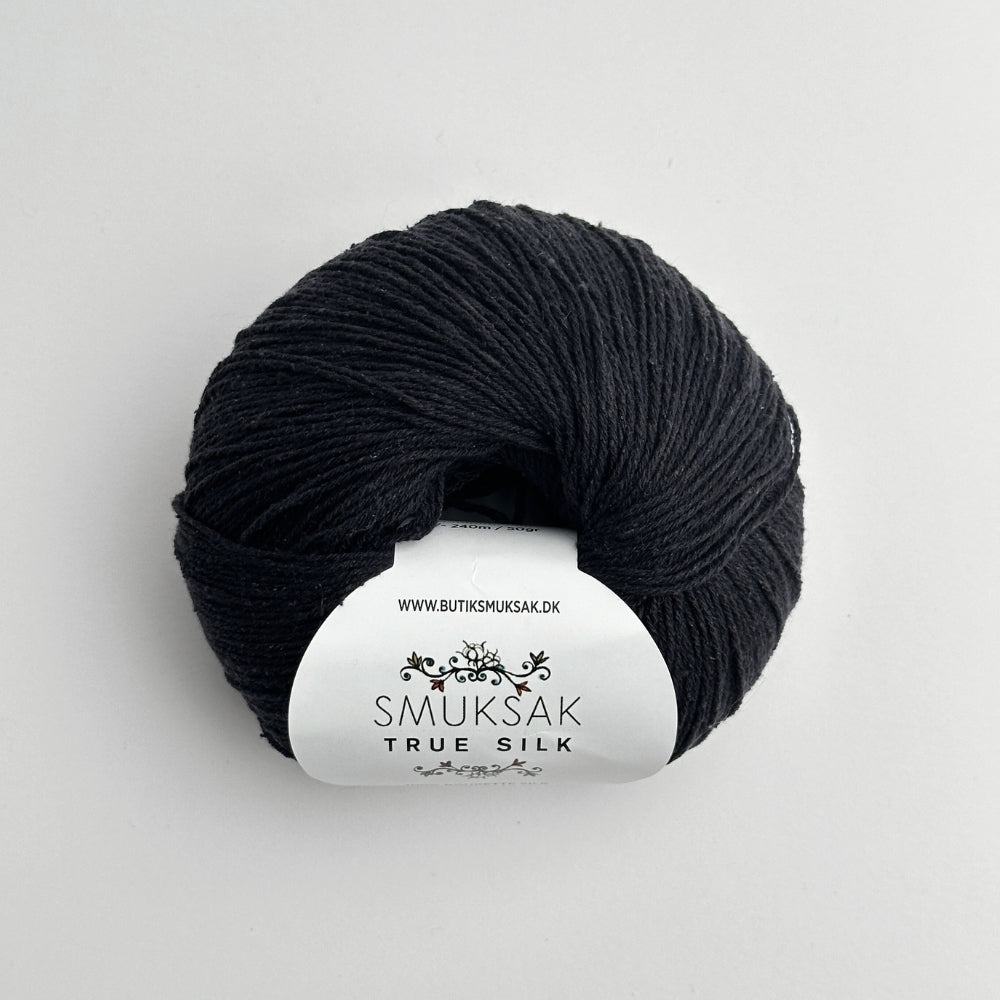 True Silk - 100% Silke - Very Black - SM09