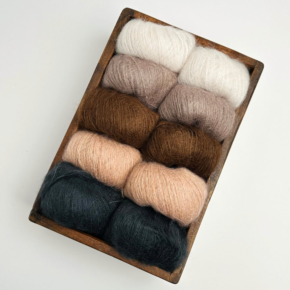 Strikkekit - Sorbet Cardigan (Kort) - Silk Mohair