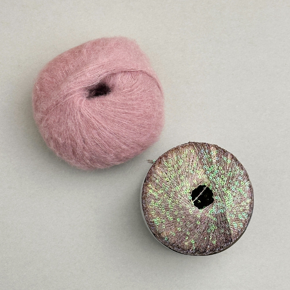 Paillettes Scarf - Strikkekit (Kimsa og Eclaire)