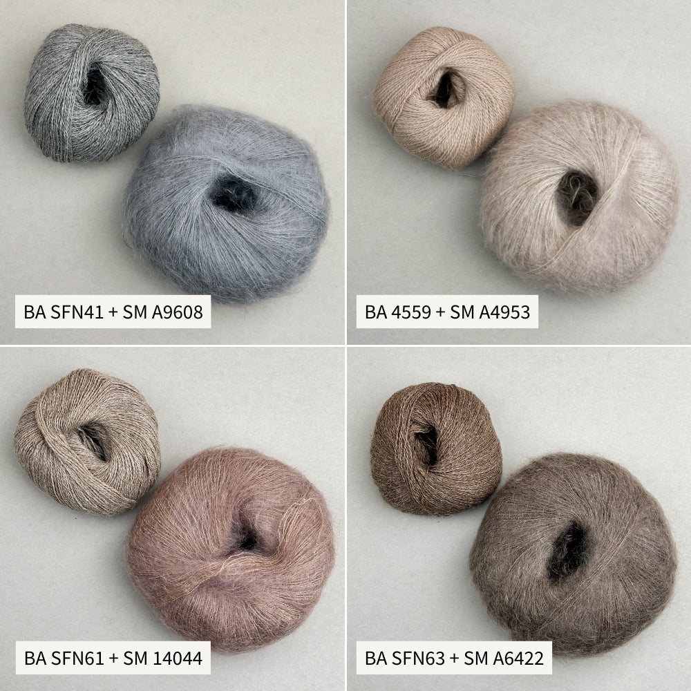 Knitting kit - Smuksak Scarf (Baby Alpaca + Silk Mohair)