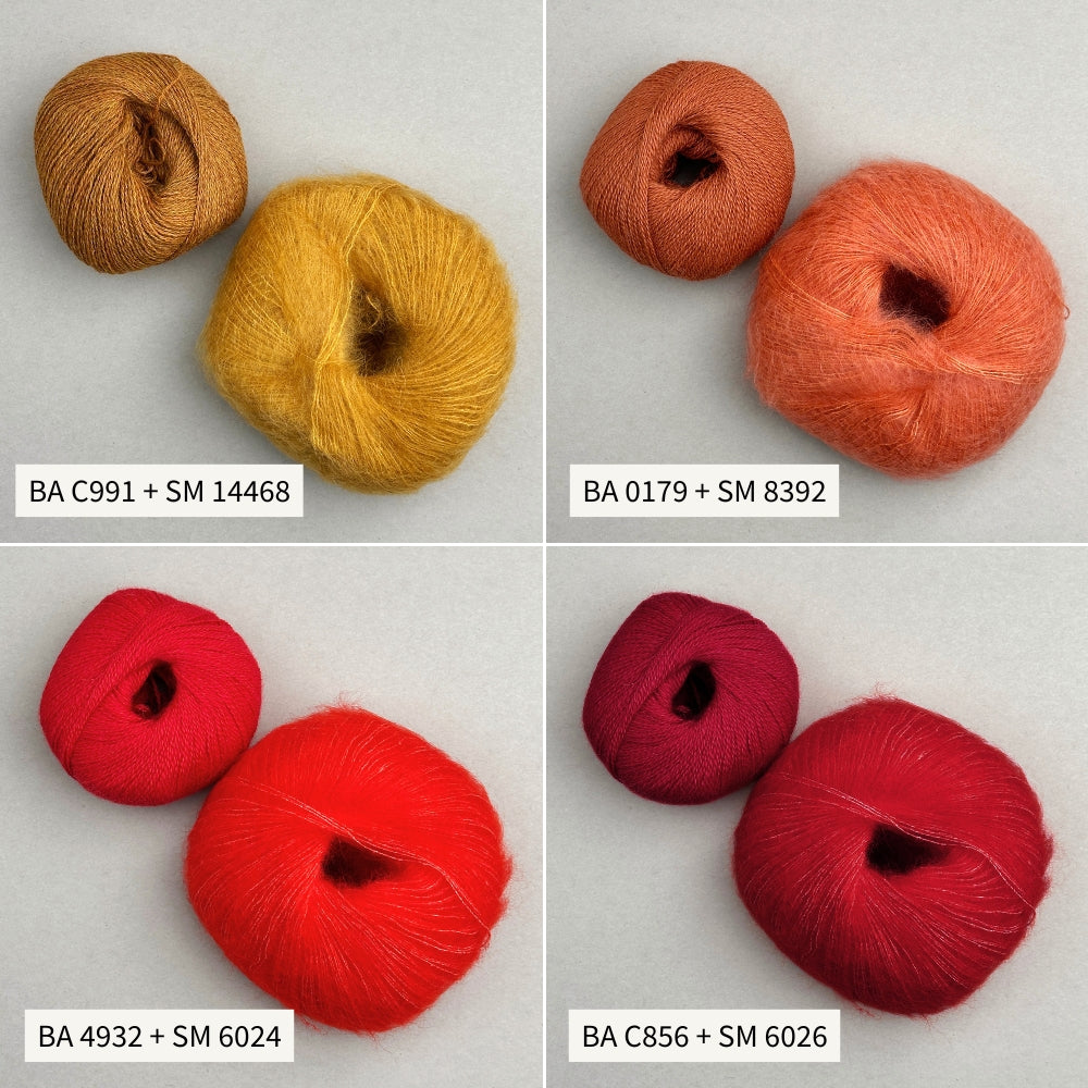 Knitting kit - Smuksak Scarf (Baby Alpaca + Silk Mohair)