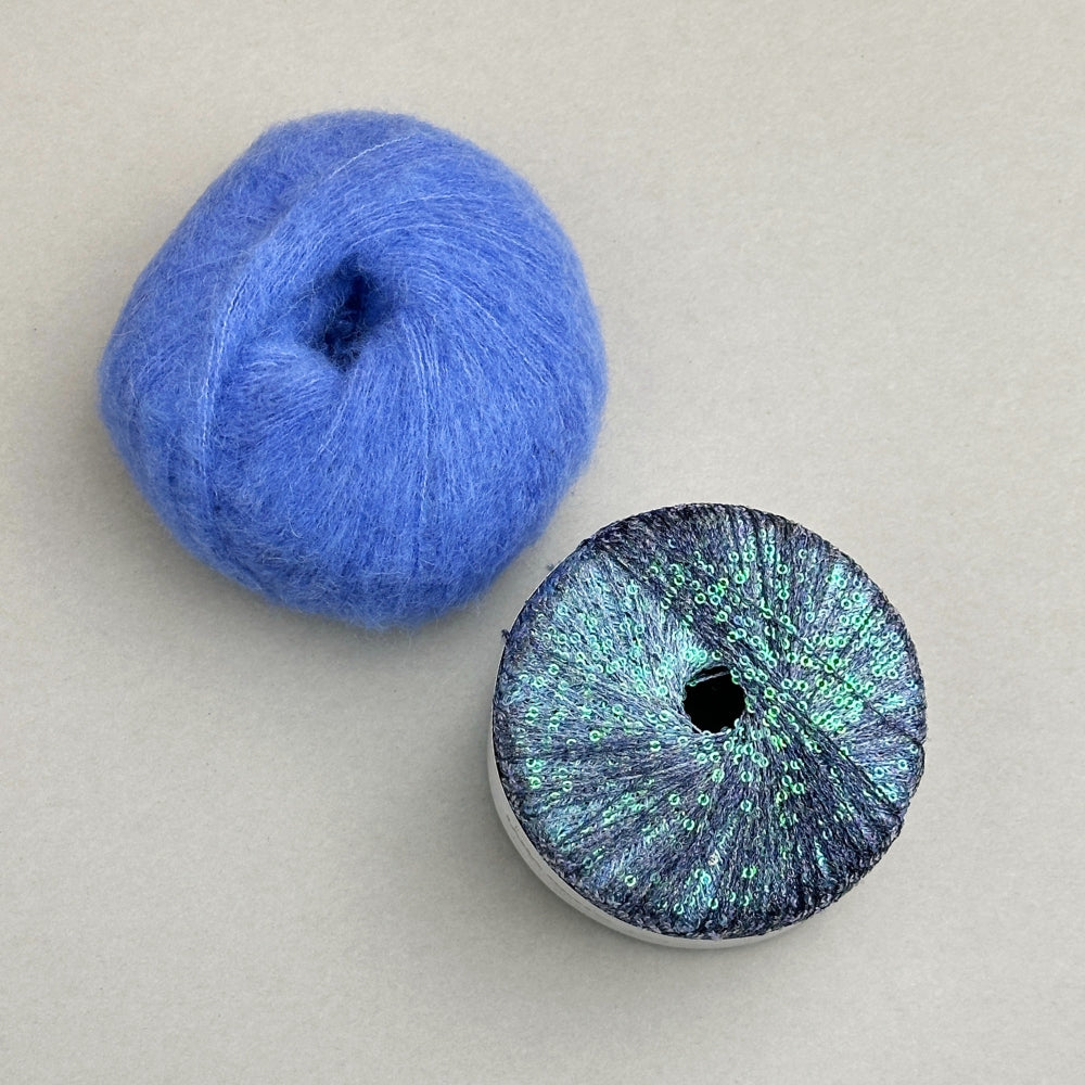 Paillettes Scarf - Strikkekit (Kimsa og Eclaire)