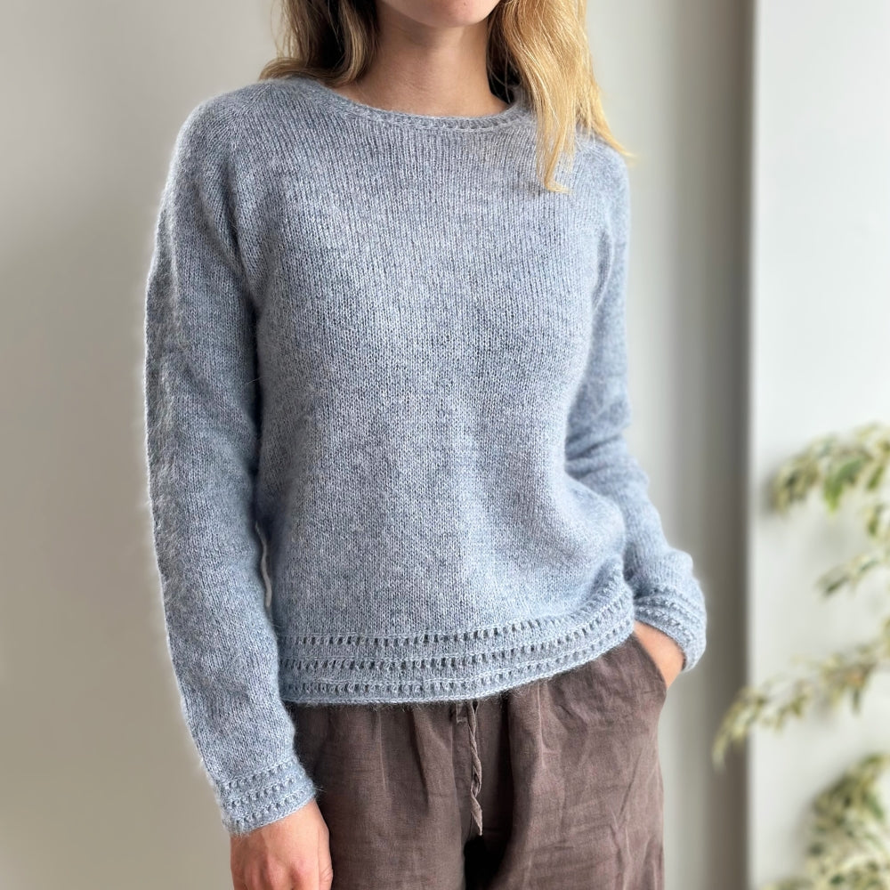Knitting kit - Johanne Blouse O-Neck - Mette Sandgaard Kühl (Baby Alpaca + Silk Mohair)