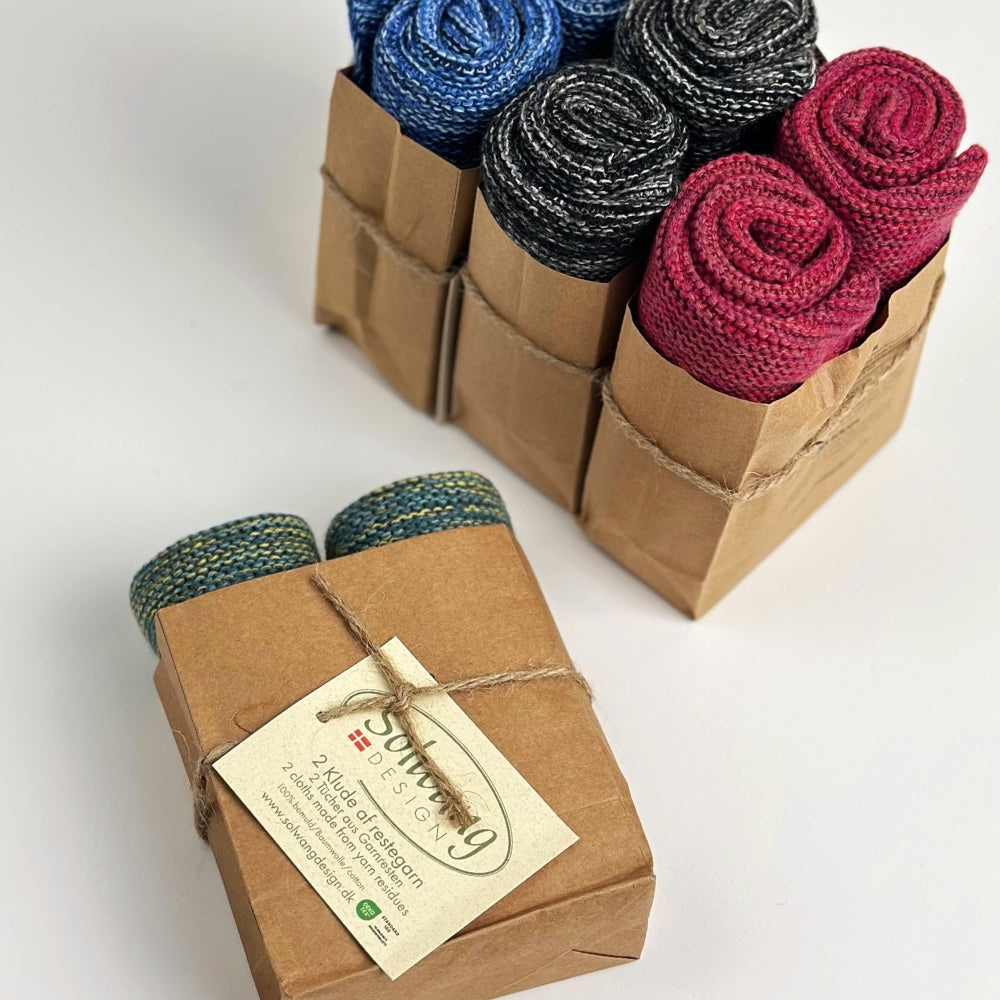 Dish cloths made of leftover yarn - 100% cotton (2 pcs.)