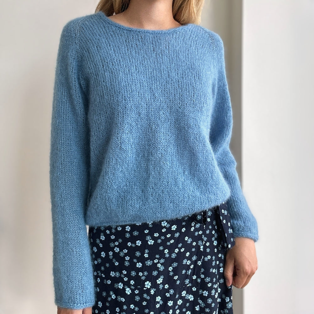 Strikkekit (uden opskrift) - Kumulus Bluse O-Neck af PetiteKnit (Silk Mohair)