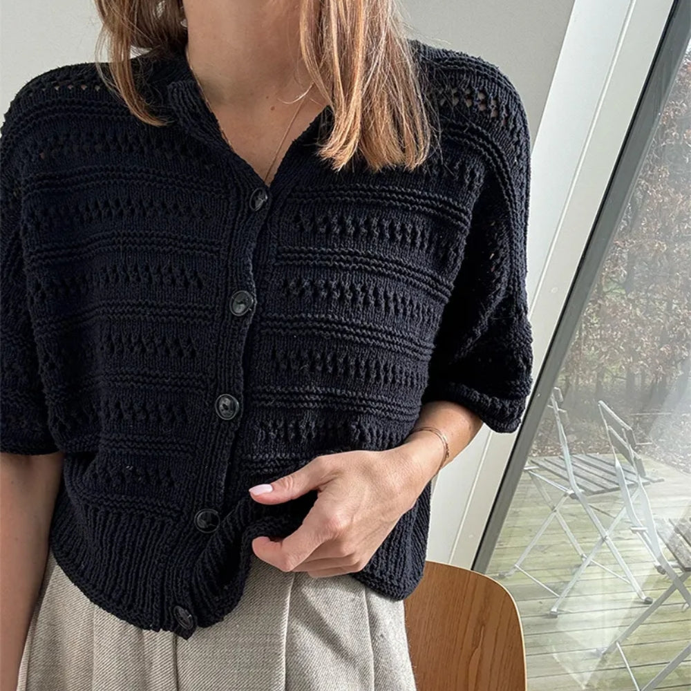 Strikkekit (uden opskrift) - Lacey_Loop_Cardigan af Other Loops (True Silk)