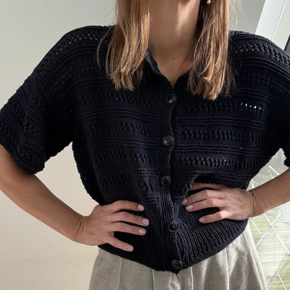 Strikkekit (uden opskrift) - Lacey_Loop_Cardigan af Other Loops (True Silk)