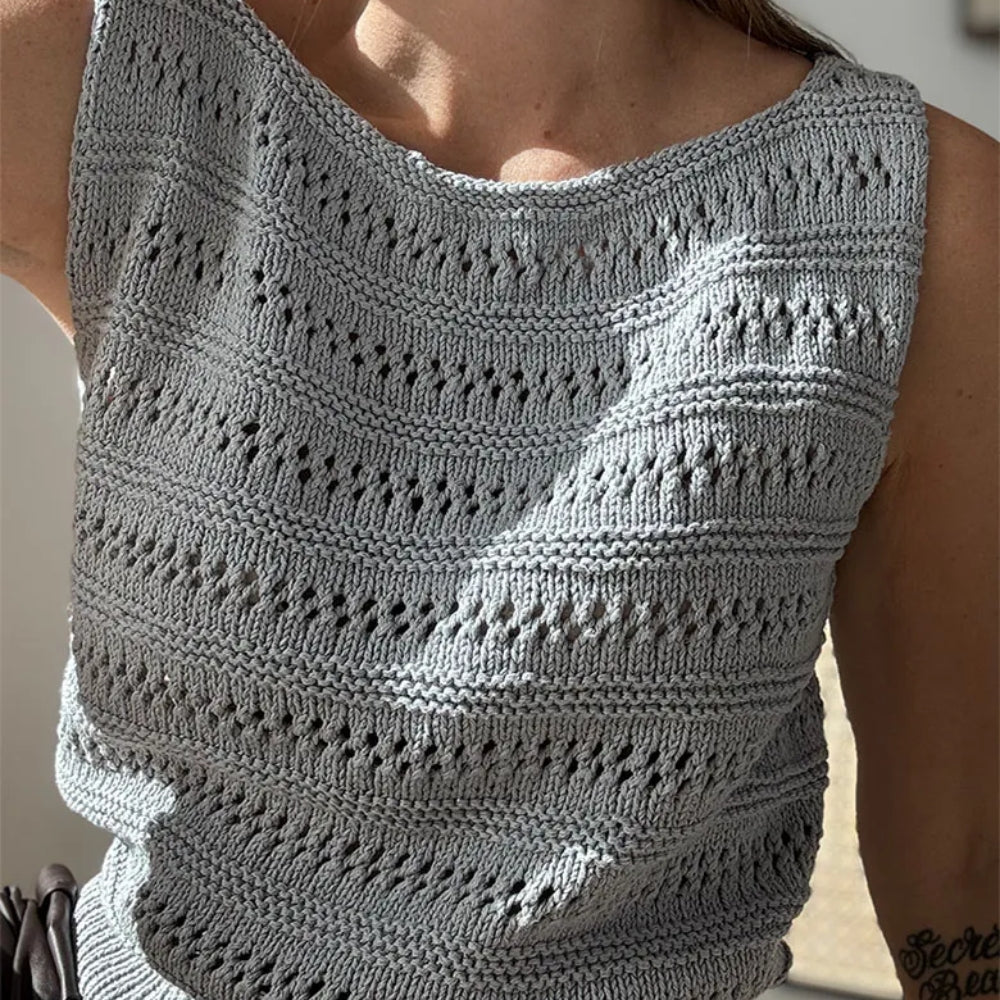 Strikkekit (uden opskrift) - Lacey_Loop_Top af Other Loops (True Silk)