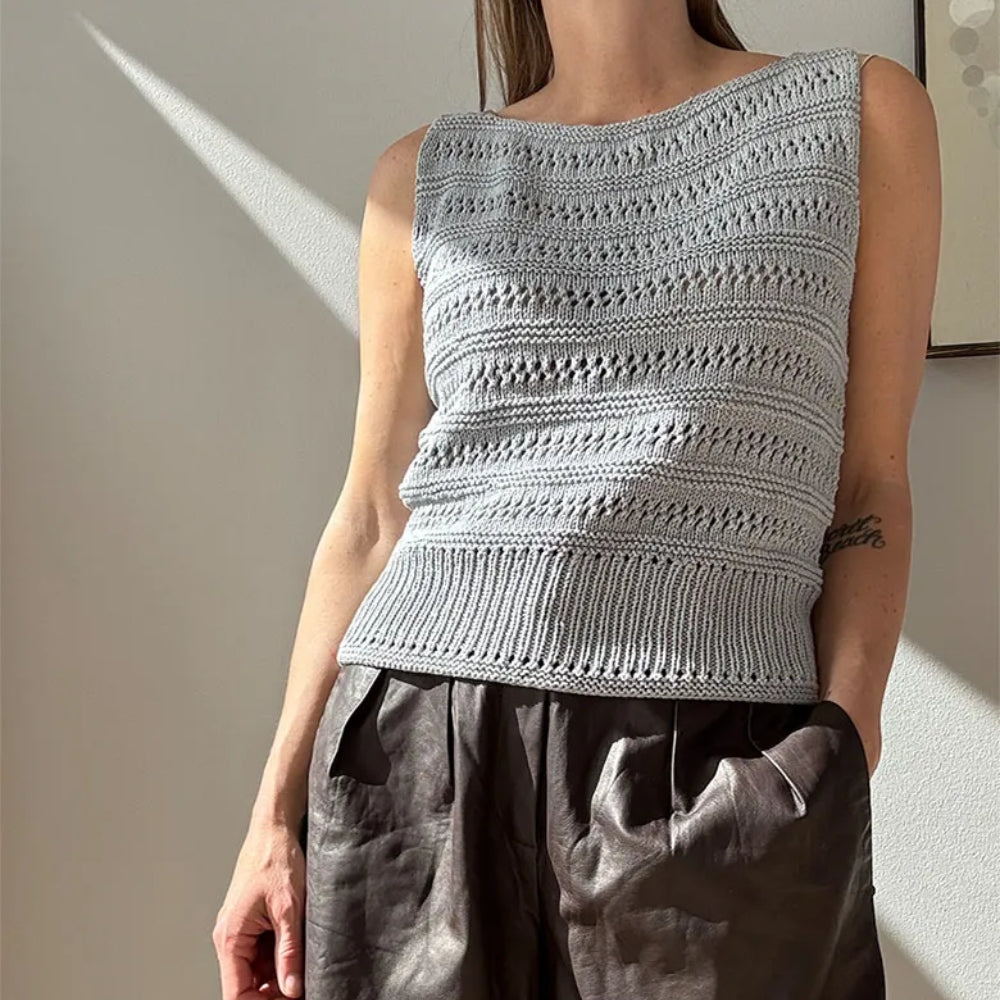 Strikkekit (uden opskrift) - Lacey_Loop_Top af Other Loops (True Silk)