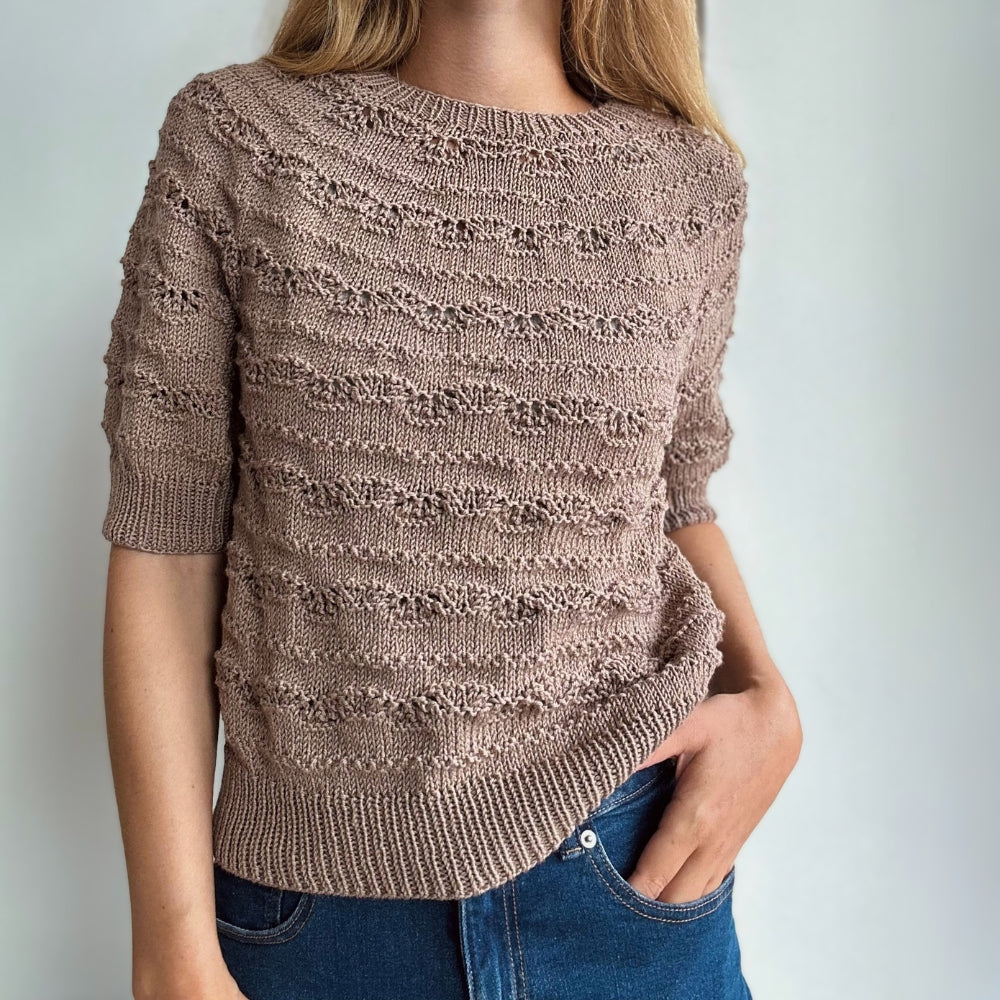 Strikkekit (uden opskrift) - Musling Tee af Le Knit (MerinoCot)