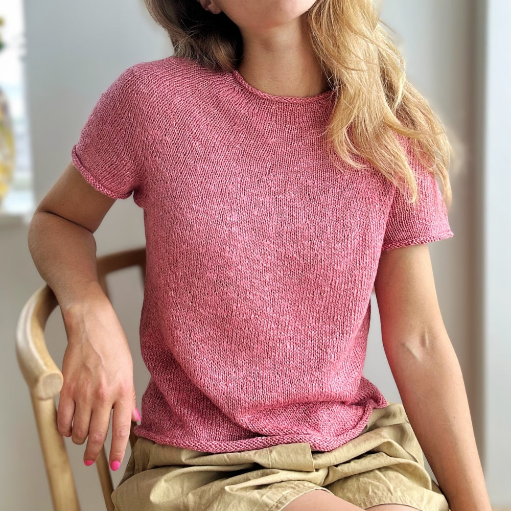 Strikkekit (uden opskrift) - Plain Yoke Tee 22 af Le Knit (Porto Rico)