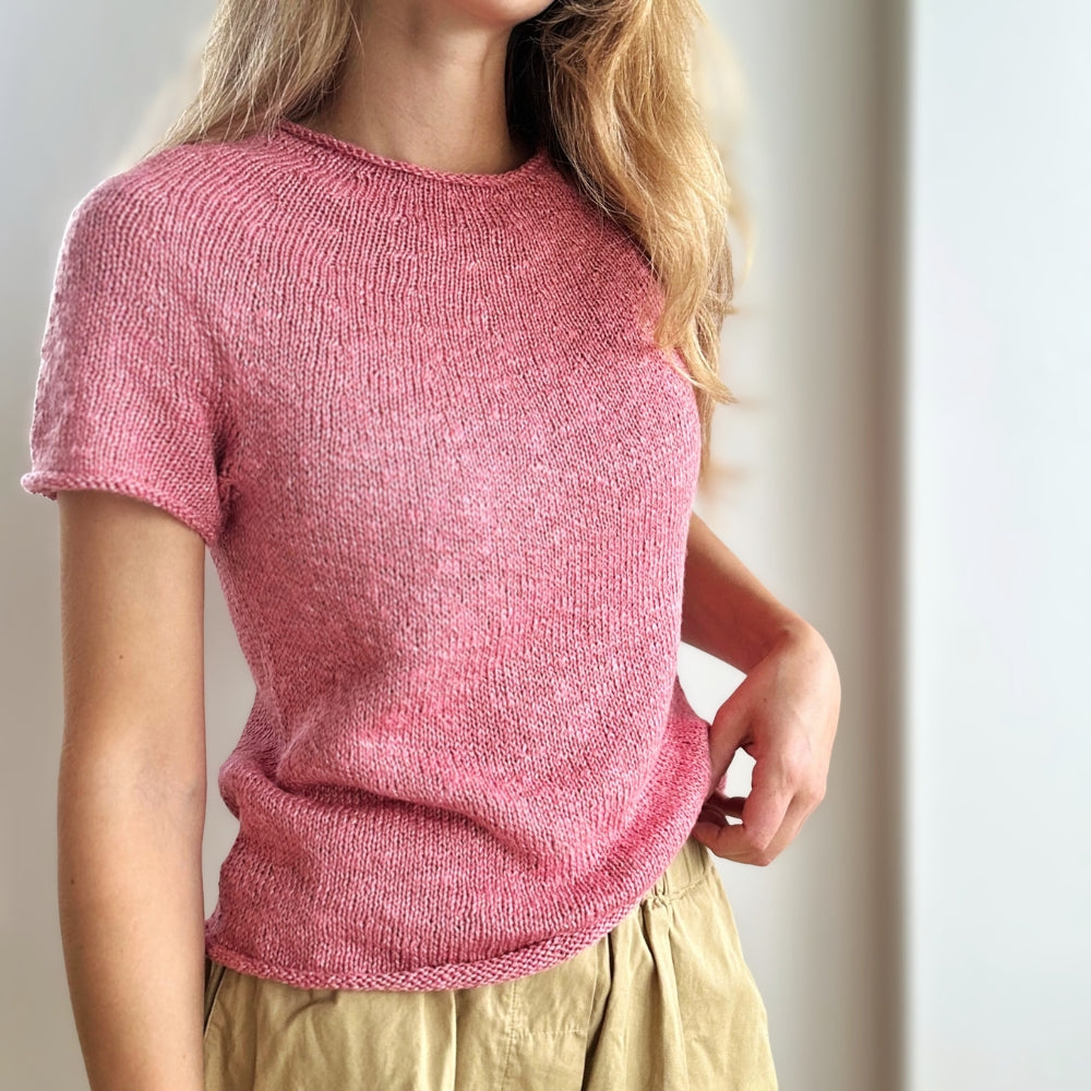 Strikkekit (uden opskrift) - Plain Yoke Tee 22 af Le Knit (Porto Rico)