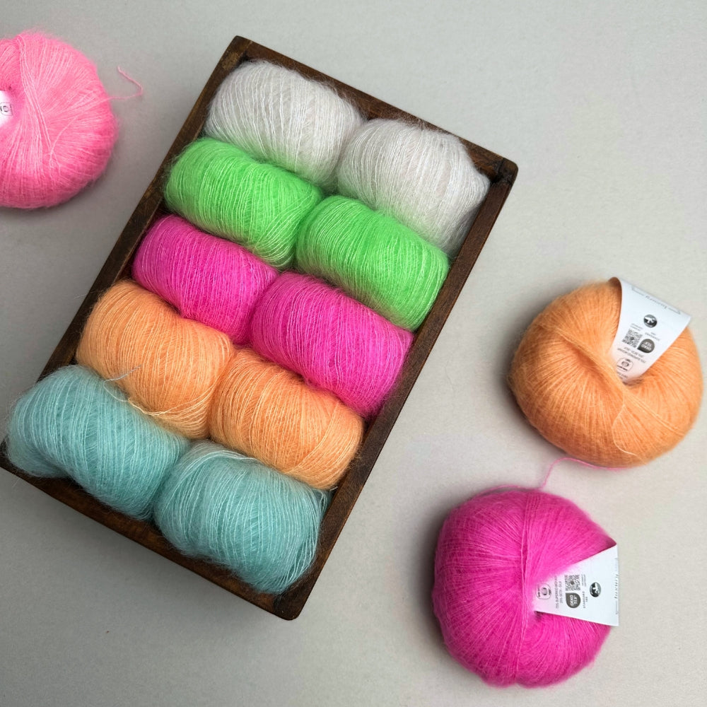 Strikkekit - Sorbet Cardigan (Kort) - Silk Mohair