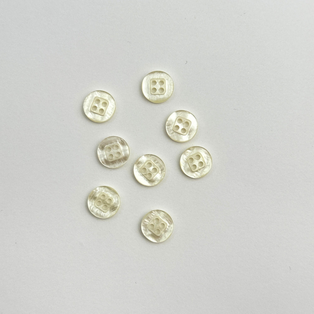 Knap - Shine/Hvid - 12mm