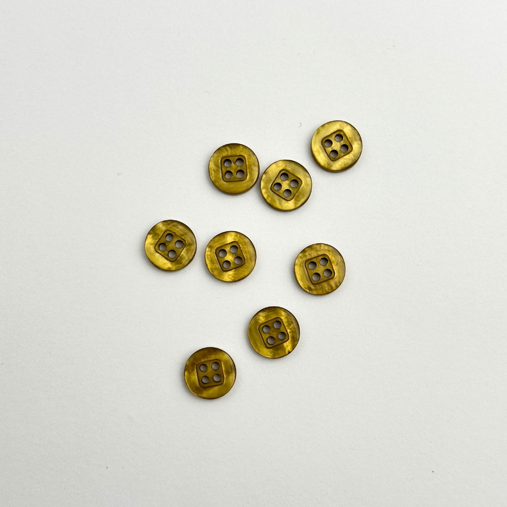 Knap - Shine/Oliven - 12mm