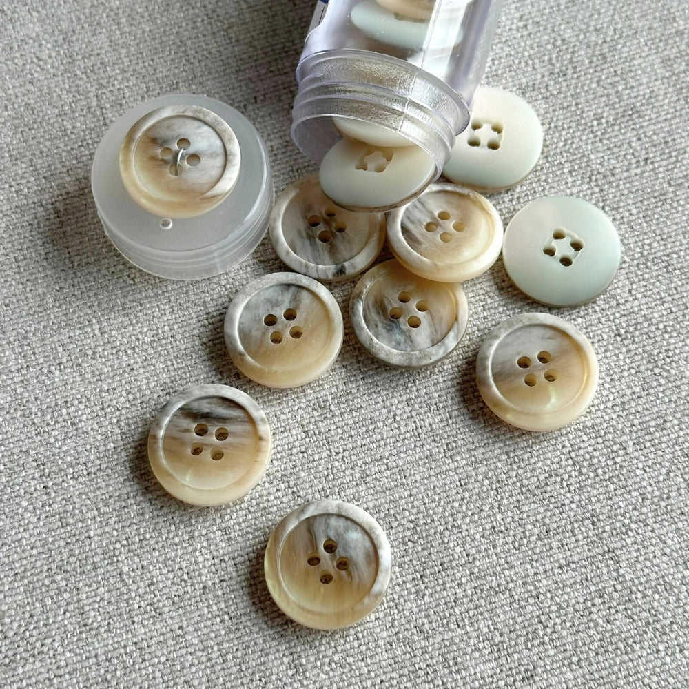 Knap - Meleret Natur - 18 mm
