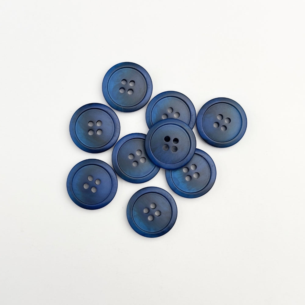 Knap - Meleret Blå - 20 mm