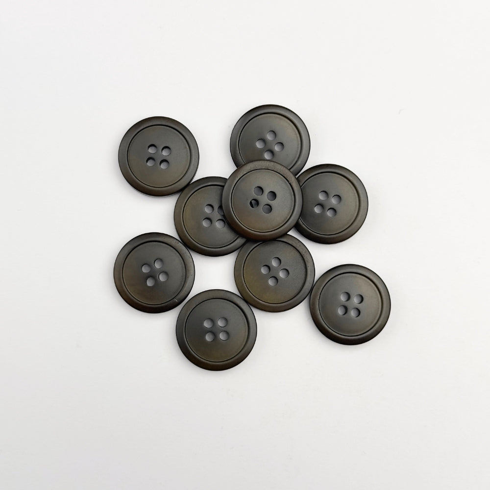 Knap - Meleret Oliven - 20 mm