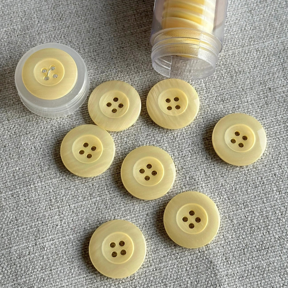 Knap - Shiny Pastelgul - 18 mm