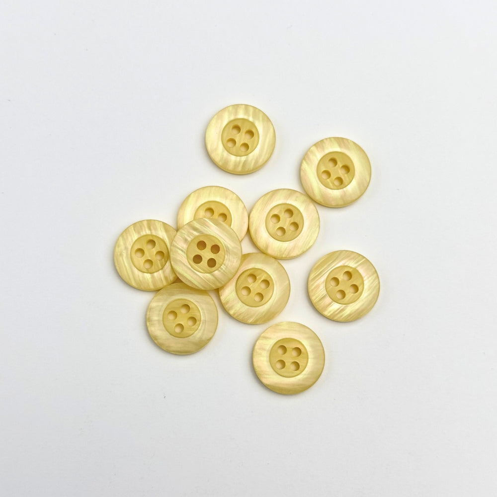 Knap - Shiny Pastelgul - 18 mm