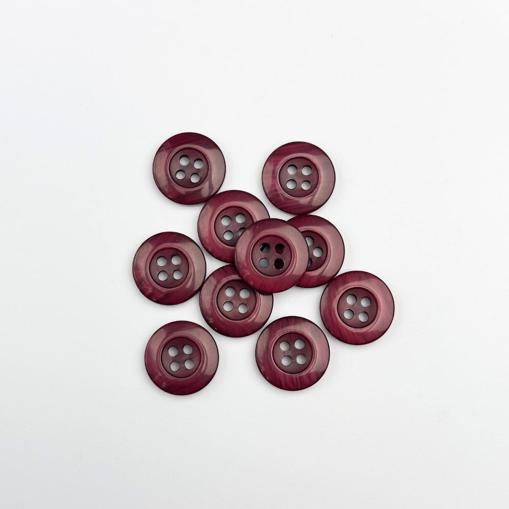 Knap - Shiny Blomme - 18 mm