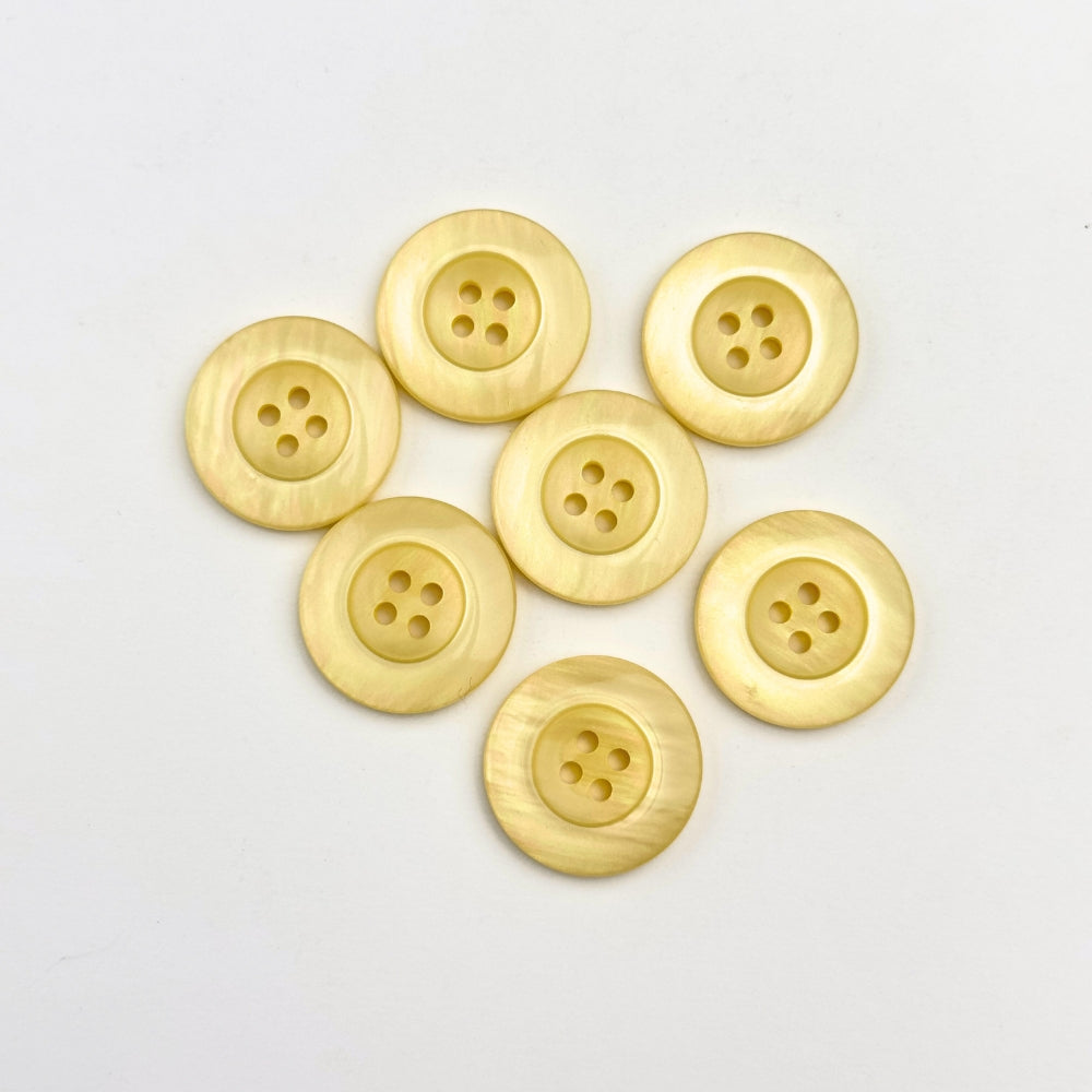 Knap - Shiny Pastelgul - 23 mm