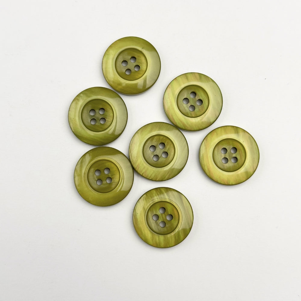 Knap - Shiny Lys Oliven - 23 mm