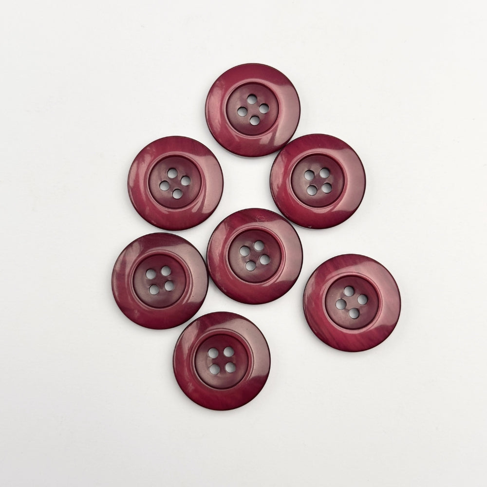Knap - Shiny Blomme - 23 mm