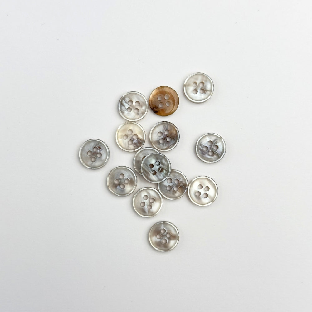 Knap - Pearl Look - Lys Beige - 11 mm