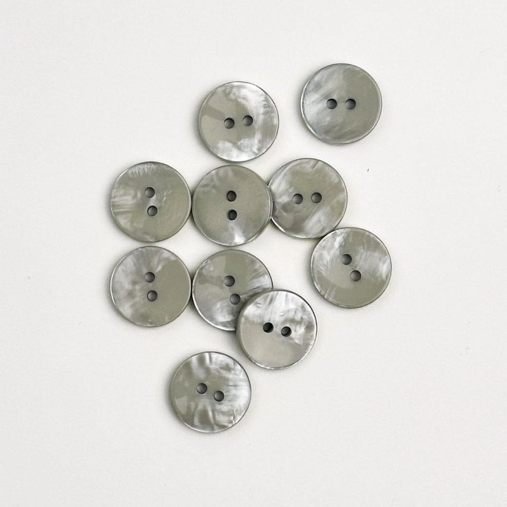 Knap - Perlemor Look - Cement - 18 mm