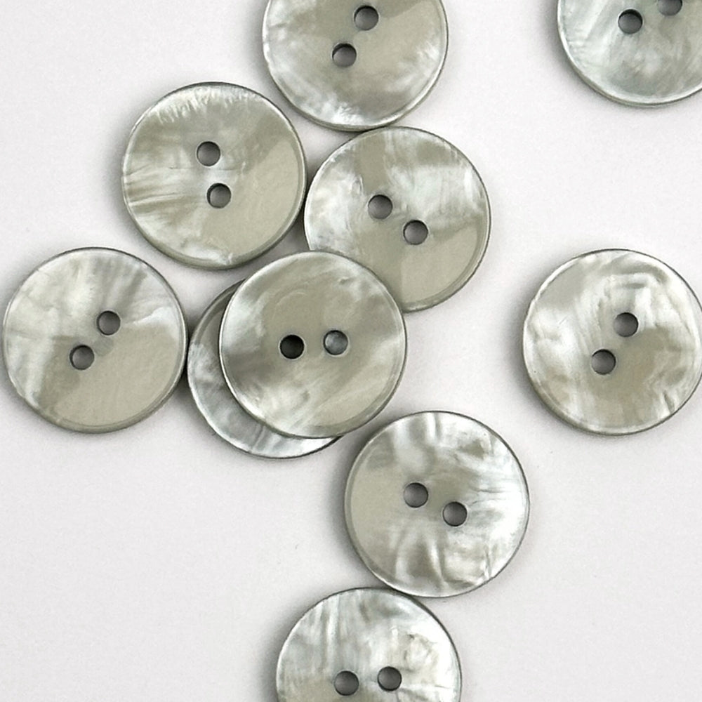 Knap - Perlemor Look - Cement - 18 mm