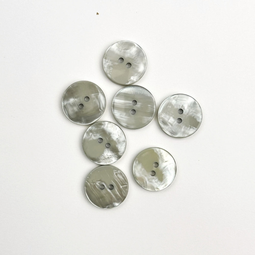 Knap - Perlemor Look - Cement - 21 mm