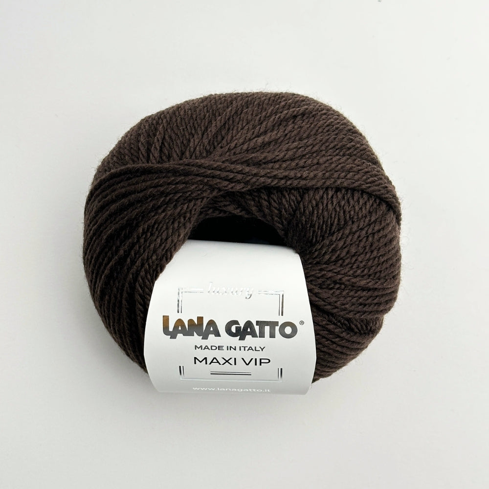 MAXI VIP - Cashmere/Merino -  Black Coffee - 19053