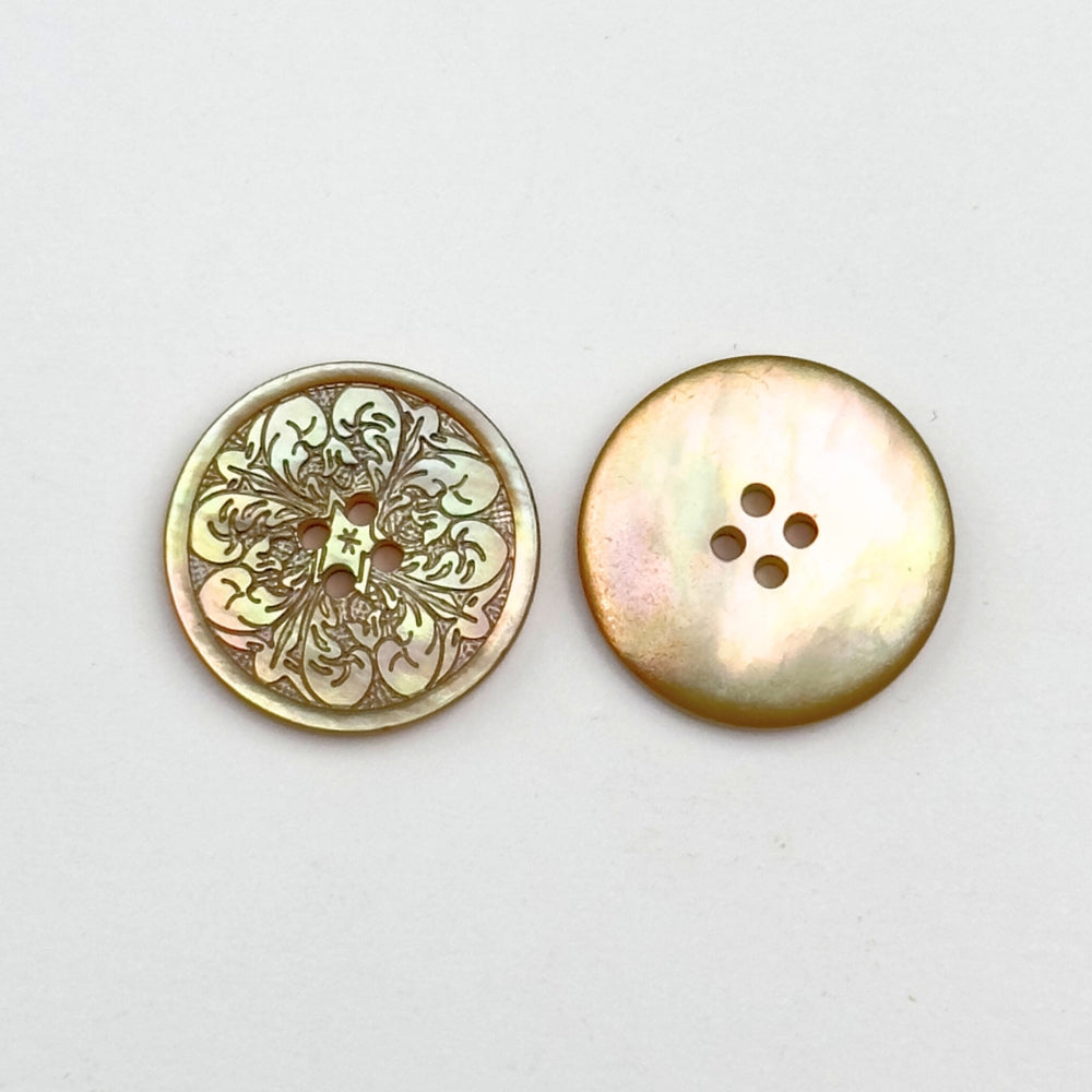 Knap - Perlemor - Mørk Pearl - 18 mm