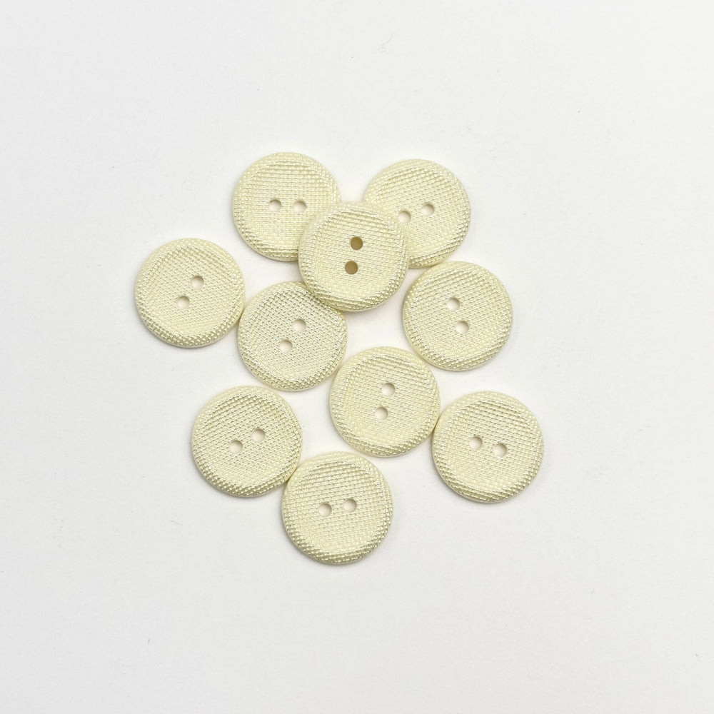 Knap - Plastik - Hvid Pearl - 18 mm