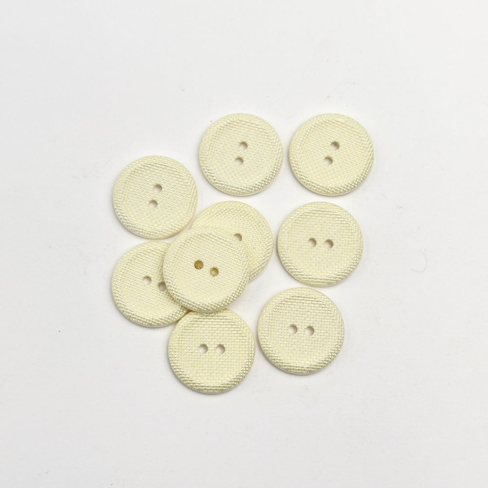 Knap - Plastik - Hvid Pearl - 20 mm