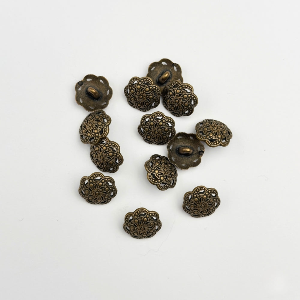 Knap - Metal/Messing - 15mm