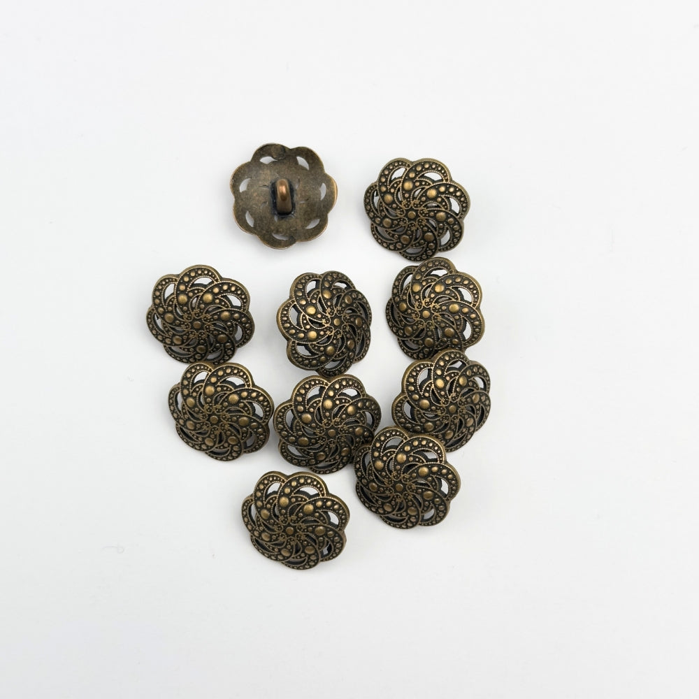 Knap - Metal - Messing - 19 mm