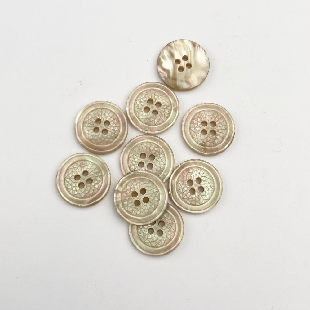 Knap - Plastik - Pearl - 20 mm