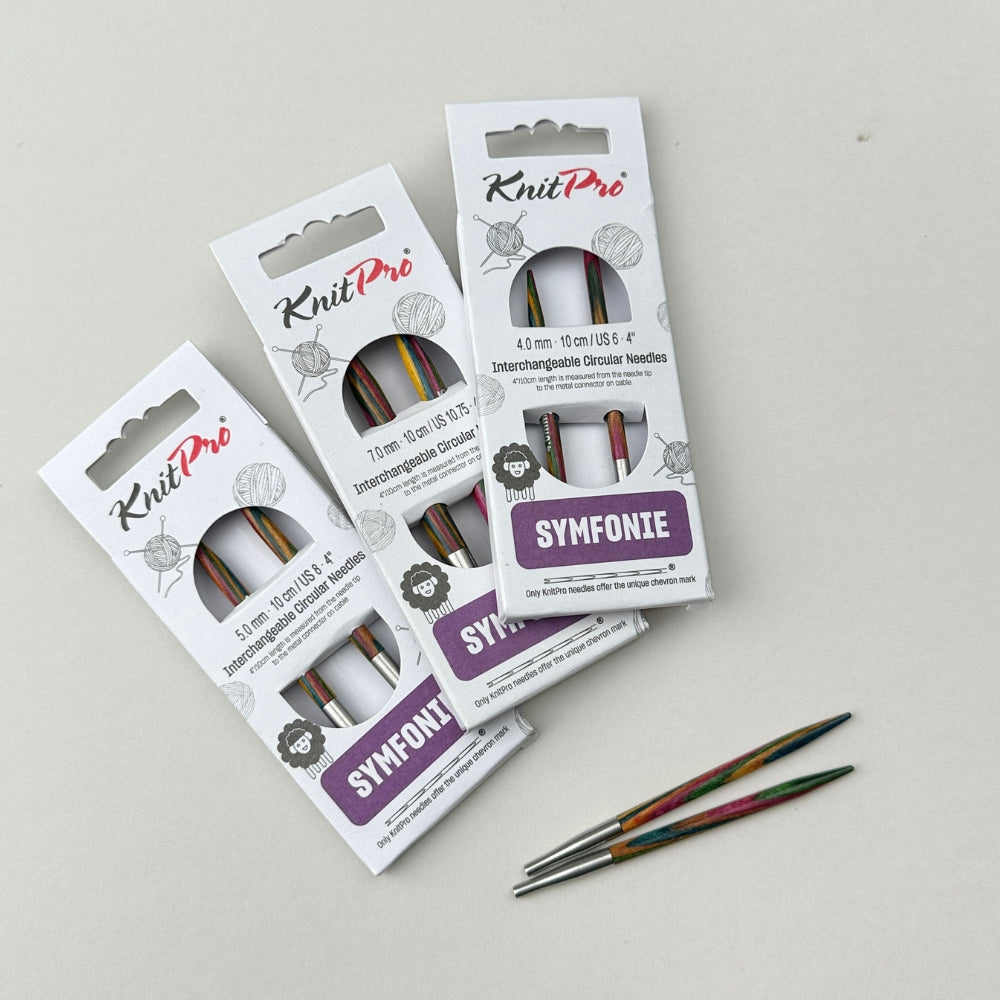KnitPro Symfonie - Udskiftelige rundpinde - 10 cm (Kort)