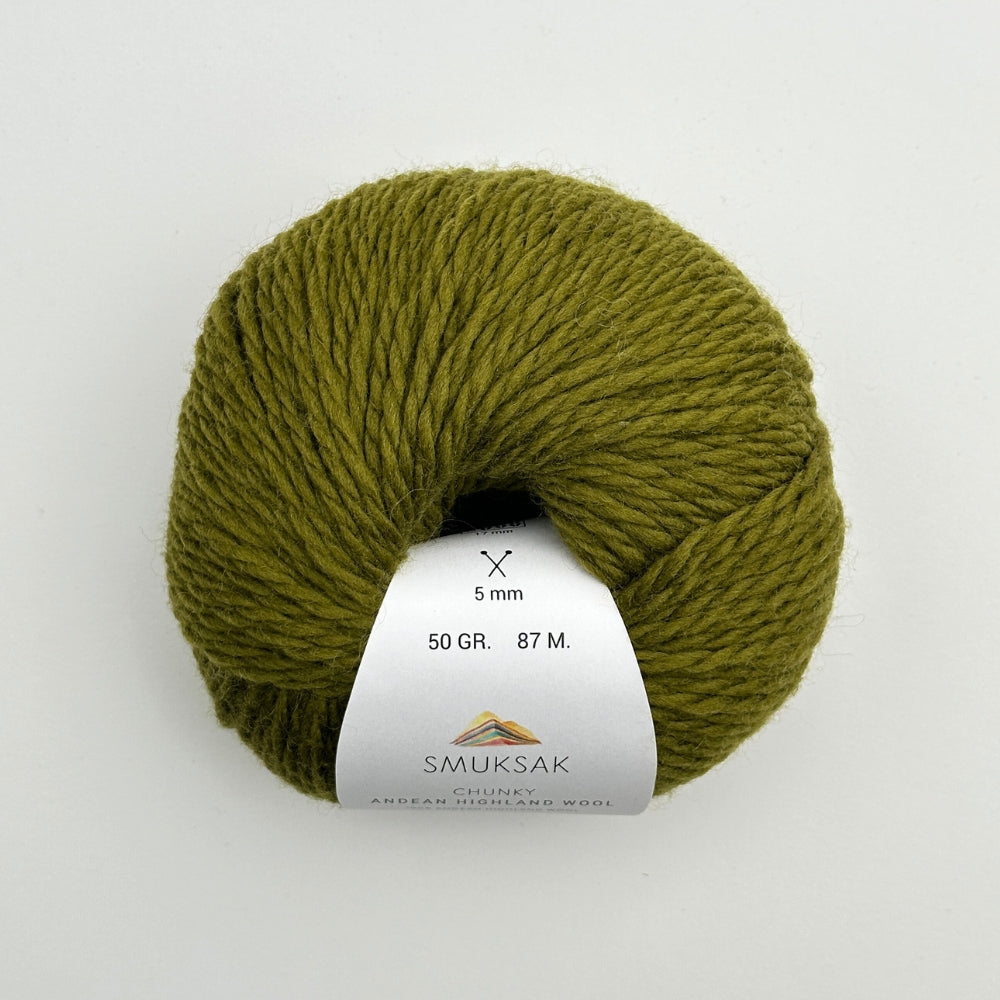 Chunky Andean Highland Wool - Green Olive - L509