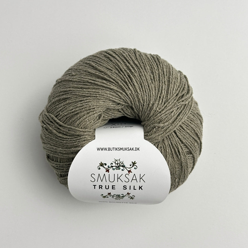 True Silk - 100% Silke - Moss Grey - SM05