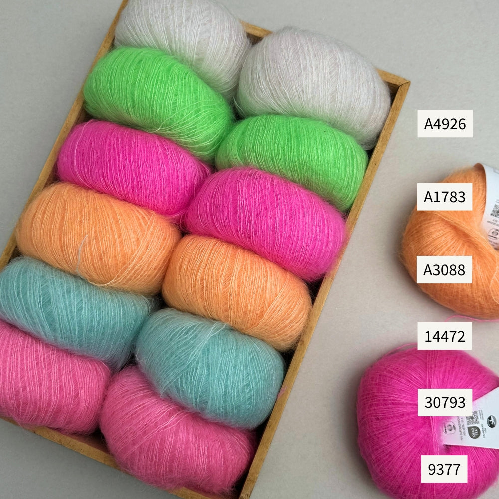 Knitting kit - Sorbet Cardigan from Mille Fryd - Silk Mohair