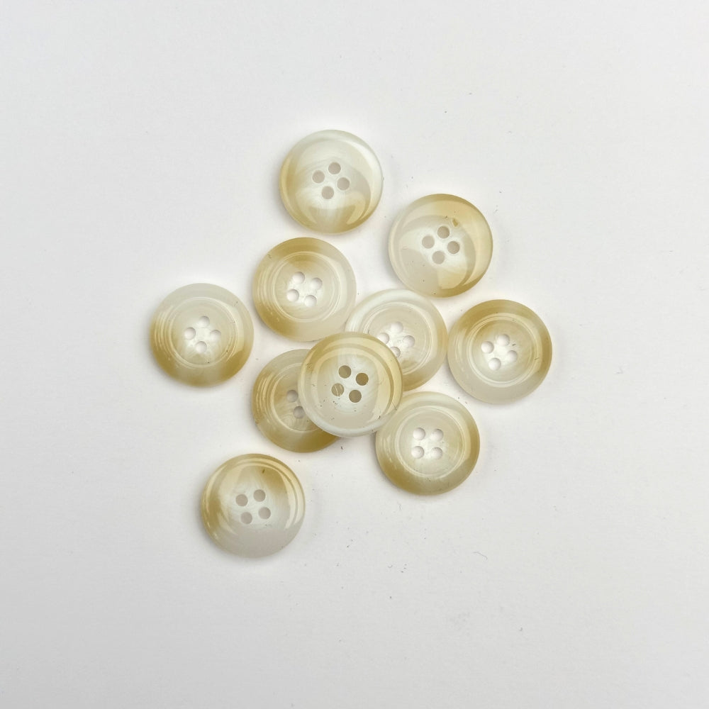Knap - 4 huls knap - Cream - 18 mm